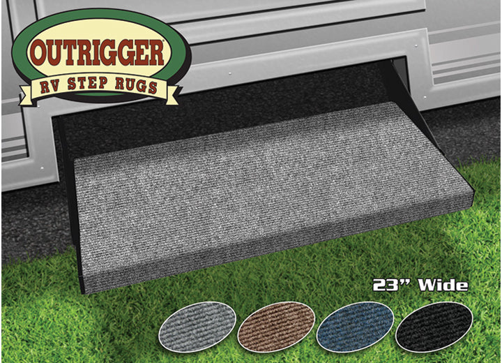 Prest-O-Fit OUTRIGGER RV STEP RUG (23IN WIDE) - CASTLE GRAY