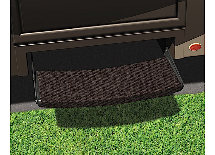 Prest-O-Fit OUTRIGGER UNIVERSAL RV STEP RUG 22 IN. WIDE - CHOCOLATE BROWN