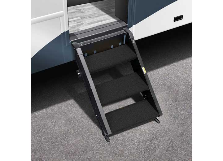 Prest-O-Fit TRAILHEAD STEP RUG 17.5IN WIDE (3 PC SET) FOR MORRYDE 2ND GENERATION STEPABOVE 3 STEP-OBSIDIAN BLACK