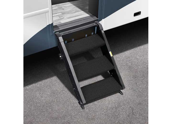 Prest-O-Fit TRAILHEAD STEP RUG 23.5IN WIDE (3 PC SET) FOR MORRYDE 2ND GENERATION STEPABOVE 3 STEP-OBSIDIAN BLACK