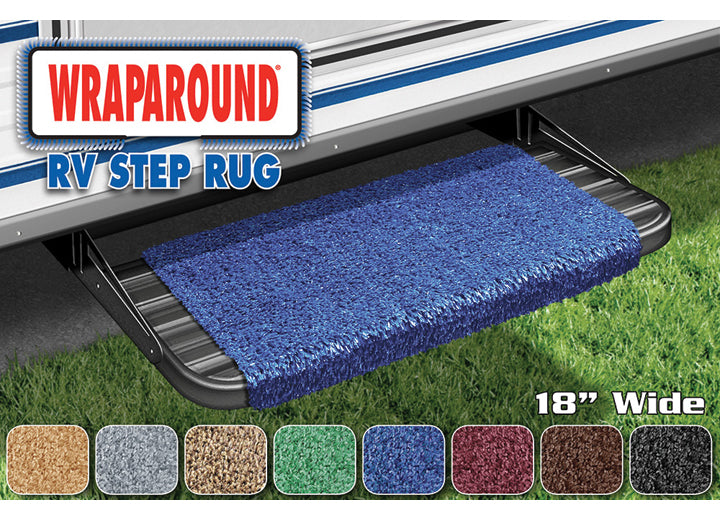 Prest-O-Fit WRAPAROUND STEP RUG (18IN WIDE) - IMPERIAL BLUE