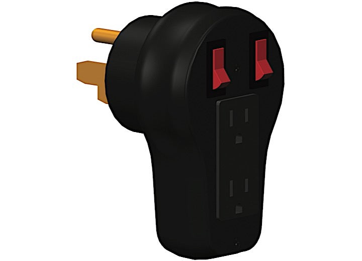 Progressive Industries 50A RV MALE TO (2) 15A FEMALE RESETTABLE CIRCUIT BREAKER ADAPTER