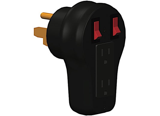 Progressive Industries 50A RV MALE TO (2) 15A FEMALE RESETTABLE CIRCUIT BREAKER ADAPTER
