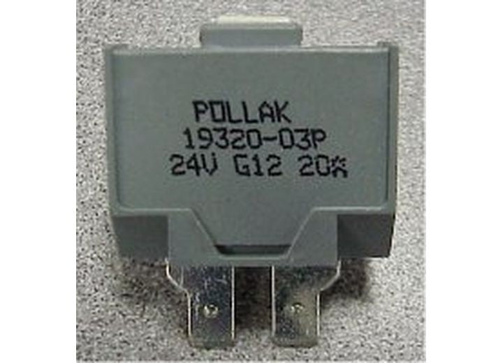 Pollak Engineered CIRCUIT BREAKER, MAXI-STYLE, 20 AMP PLASTIC, MANUAL RESET