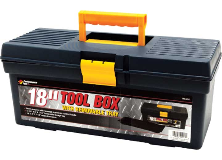 Performance Tool 18IN PLASTIC TOOL BOX