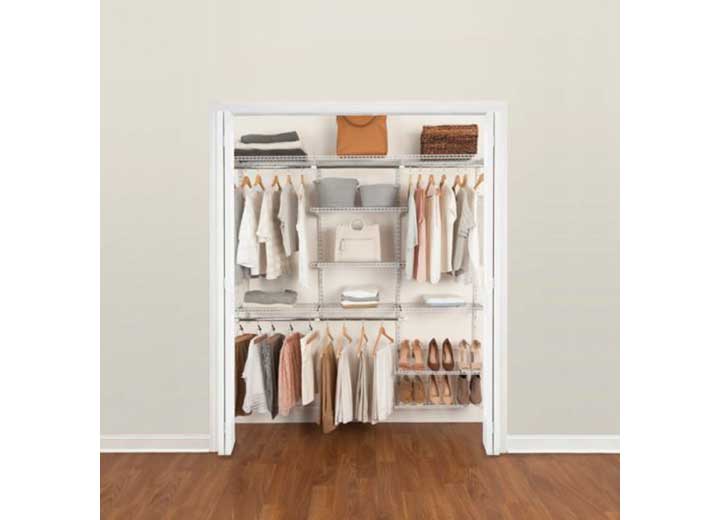 Rubbermaid FASTTRACK 6-10 FT WIDE WIRE CLOSET CONFIGURATION STORAGE KIT WHITE