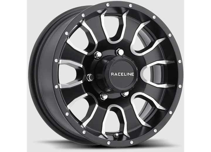 Raceline MAMBA BLACK W/MACHINED SPOKE ACCENTS 12X4 5X4.5