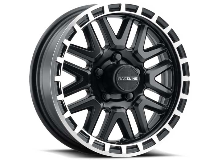 Raceline KRANK TRAILER BLACK MACHINED LIP 14X6 5X4.5