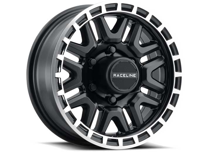 Raceline KRANK TRAILER BLACK MACHINED LIP 15X6 6X5.5