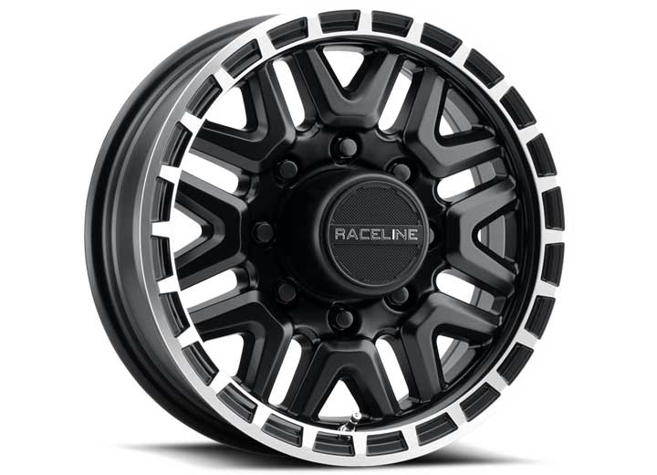 Raceline KRANK TRAILER BLACK MACHINED LIP 16X6 8X6.5