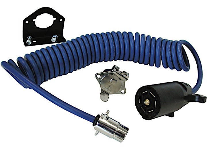 Roadmaster Inc Roadmaster Flexo-Coil Wiring Kit - 7 to 4 Wire Flexo-Coil Cord with Plugs, Socket, & Bracket