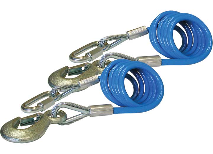 Roadmaster Inc Roadmaster 68" Coiled Single Hook Safety Cables - Pair
