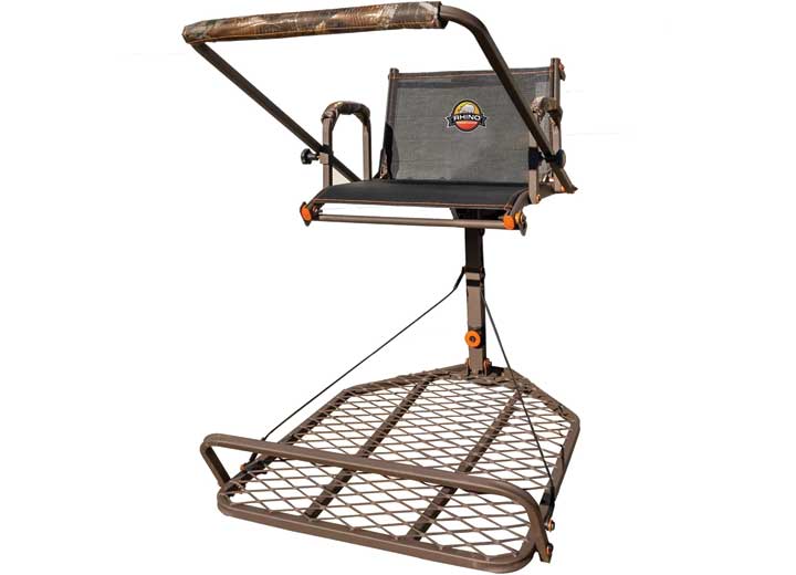 Rhino Blinds Rhino Treestands Deluxe Hang-On Treestand with Shooting Rail