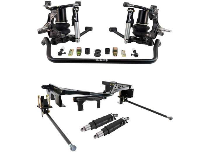 Ridetech 88-98 C1500 STD HQ AIR SUSPENSION SYSTEM W/ HQ FRONT SHOCKWAVES