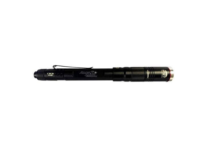 Race Sport Lighting 3-MODE RECHARGEABLE LED 350-LUMEN MECHANICS PENCIL FLASHLIGHT WITH 4X ZOOM PROJE