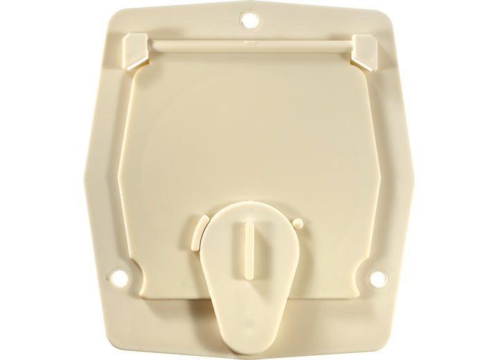 RV Designer BASIC CABLE HATCH, FLAT SIDED, COL WHITE -- 4.2IN X 3.9IN X 2IN (REPLACEABLE LID