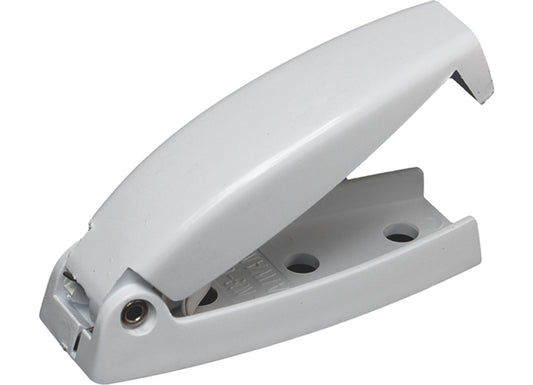 RV Designer BAGGAGE DOOR CATCH - WHITE - ROUNDED