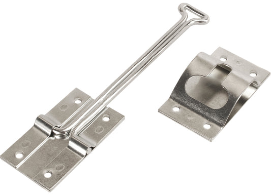 RV Designer ENTRY DOOR HOLDER - SELF CLOSING - STAINLESS STEEL INTIN - 6IN