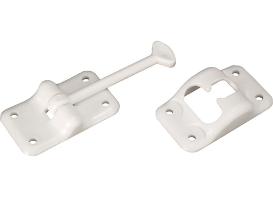 RV Designer ENTRY DOOR HOLDER - PLASTIC T - 3 1/2IN - WHITE
