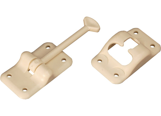 RV Designer ENTRY DOOR HOLDER - PLASTIC T - 3 1/2IN - COL WHITE