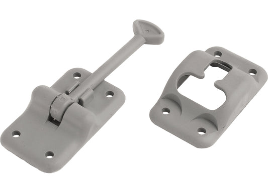 RV Designer ENTRY DOOR HOLDER - PLASTIC T - 3 1/2IN - GREY