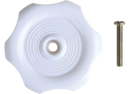 RV Designer WINDOW KNOB - WHITE - 1IN SHAFT