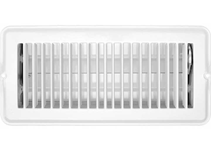 RV Designer VENT REGISTER, WHITE, METAL, DAMP 4INX10IN