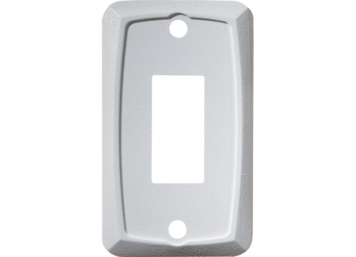 RV Designer WHITE SINGLE MOUNTING PLATE - CUT-OUT .550IN X 1.125IN