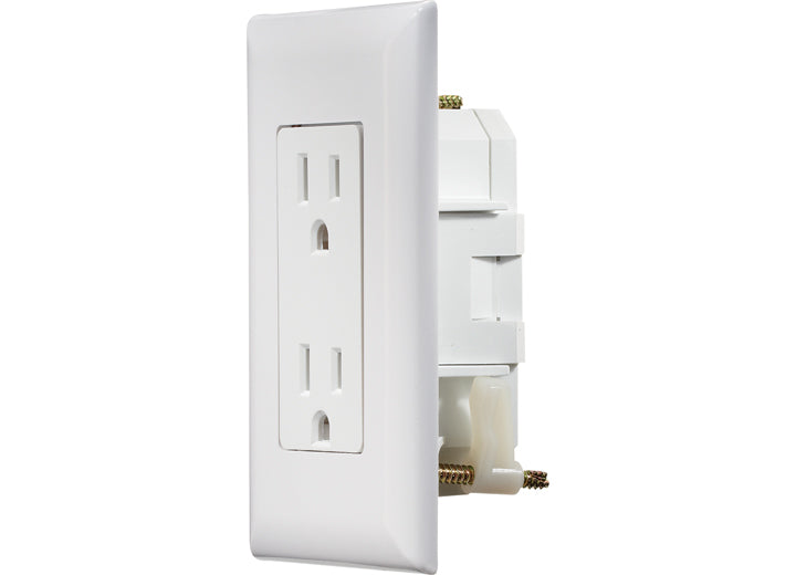 RV Designer INSELF CONTAINEDIN WHITE DUAL OUTLET W/COVER-PLATE