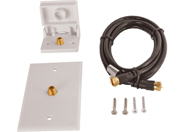 RV Designer TV HOOK UP KIT - WHITE