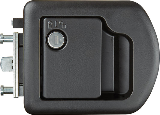 RV Designer MOTORHOME ENTRANCE DOOR LOCK, BLACK, W/O DEADBOLT (TRIMARK 060-1625)