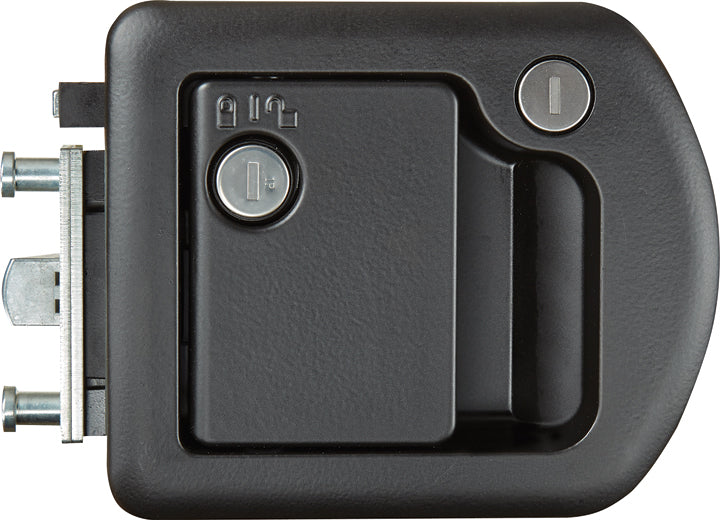 RV Designer MOTORHOME ENTRANCE DOOR LOCK, BLACK, WITH DEADBOLT (TRIMARK 060-1650)