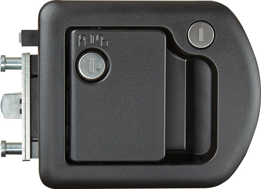 RV Designer MOTORHOME ENTRANCE DOOR LOCK, BLACK, WITH DEADBOLT (TRIMARK 060-1650)