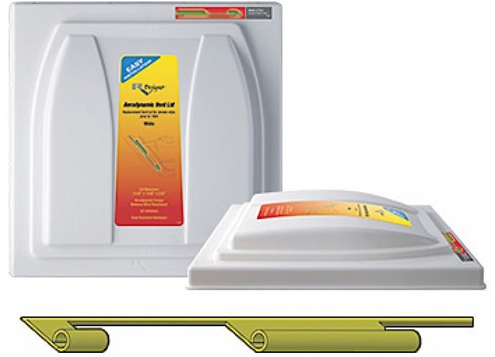RV Designer VENT LID, JENSEN PIN HINGE PRIOR TO 1994, WHITE