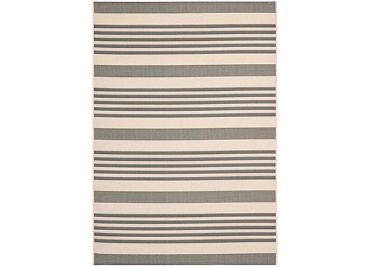 Safavieh Courtyard Collection Outdoor 5'3"x7'7" Medium Rectangle Rug - Grey/Bone