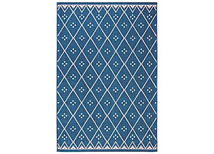 Safavieh Courtyard Collection Outdoor 5'3"x7'7" Medium Rectangle Rug - Navy/Light Beige