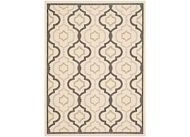 Safavieh Courtyard Collection Outdoor 5'3"x7'7" Medium Rectangle Rug - Beige/Black