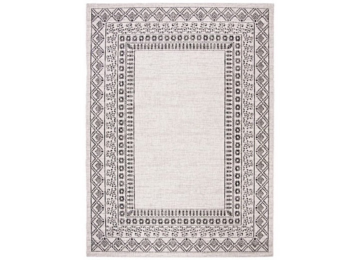 Safavieh Courtyard Collection Outdoor 5'3"x7'7" Medium Rectangle Rug - Black/Beige