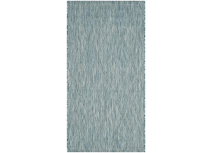 Safavieh Courtyard Collection Outdoor 4'x5'7" Small Rectangle Rug - Aqua