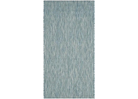 Safavieh Courtyard Collection Outdoor 4'x5'7" Small Rectangle Rug - Aqua