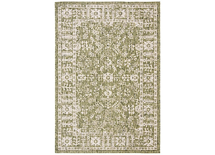 Safavieh Courtyard Collection Outdoor 5'3"x7'7" Medium Rectangle Rug - Green/Beige