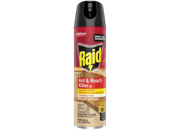 SC Johnson RAID ANT AND ROACH KILLER INSECTICIDE AEROSOL SPRAY, FRAGRANCE FREE - SINGLE