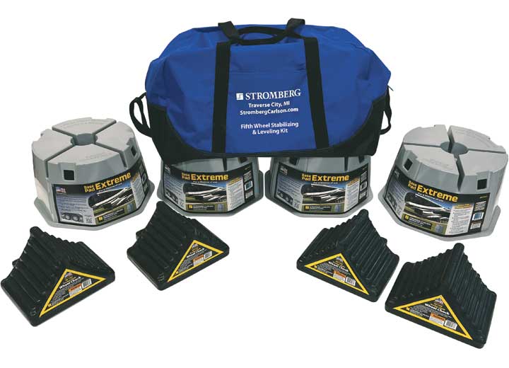 Stromberg Carlson Products, Inc FIFTH WHEEL LEVELER KIT, INCLUDES 4 WHEEL CHOCKS AND 4 BASE PAD EXTREMES