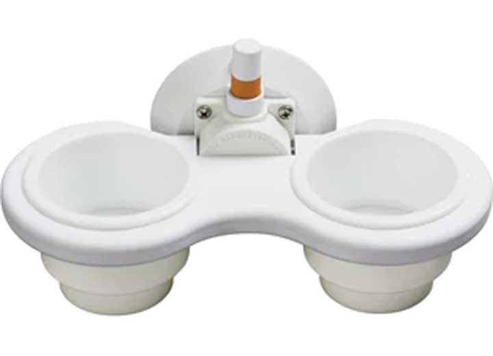 SeaSucker 2-CUP HOLDER; VERTICAL VACUUM MOUNT; WHITE