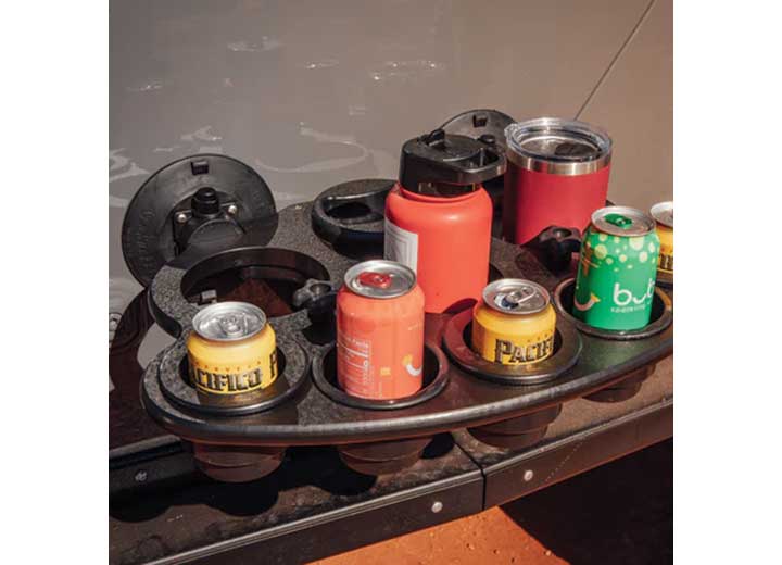 SeaSucker PARTY BARGE - VERTICAL MOUNT CUPHOLDER - BLACK W/ROUND HOLES
