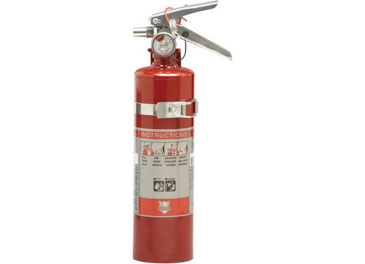 SHIELD FIRE PROTECTION SINGLE USE 2.5 LB. 10BC FIRE EXTINGUISHER W/ VEHICLE BRACKET