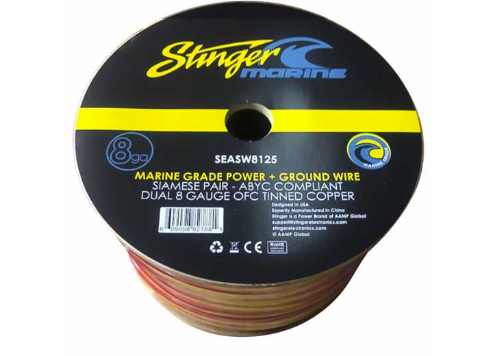Stinger 125FT 4GA MARINE-GRADE AMPLIFIER WIRE SPOOLS