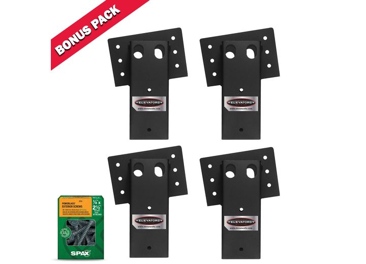 Shadow Hunting Blinds Elevators 4x4 Double Angle Brackets - Bonus Pack with Screws