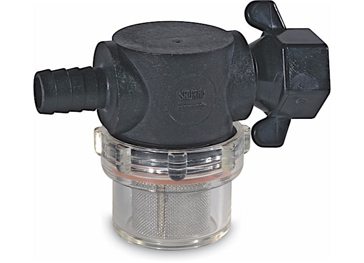 Pentair Shurflo SWIVEL STRAINER 1/2IN BARB INLET, 1/2IN NPSM-FEMALE SWIVEL OUTLET
