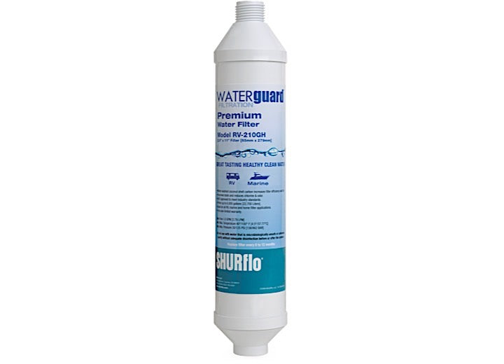 Pentair Shurflo KDF/CARBON, LONG LIFE, HIGH QUALITY QUAD-STAGE BACTERIOSTATIC KDF/CARBON IN-LINE
